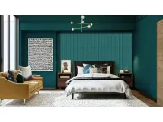 Samoljepljiva 3D dekoracija za zid u zelenoj eko koži